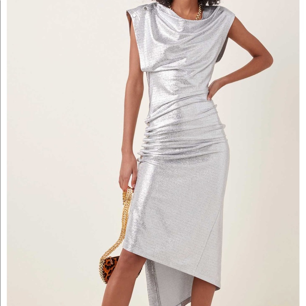 Pack Rabanne Metallic Draped dress